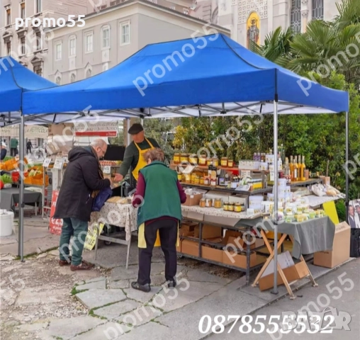 Шатра 3х4.50 с Гумирано Покривало, Усилена Шатра Хармоника в Пет Цвята, снимка 5 - Градински мебели, декорация  - 51515418
