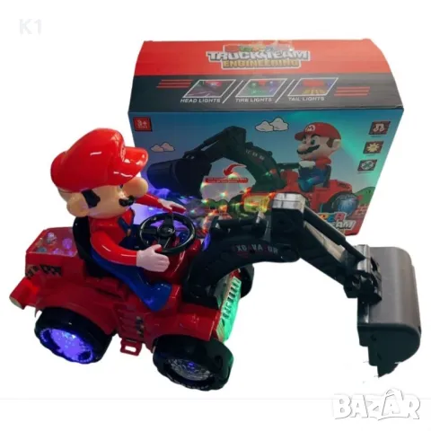 Интерактивна играчка трактор Супер Марио, музикален и светещ, снимка 2 - Образователни игри - 50149233