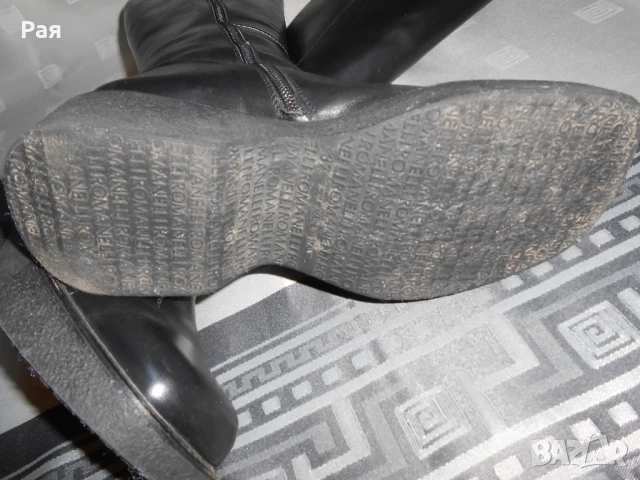 Черни кожени ботуши Romanelli, снимка 5 - Дамски ботуши - 50676891