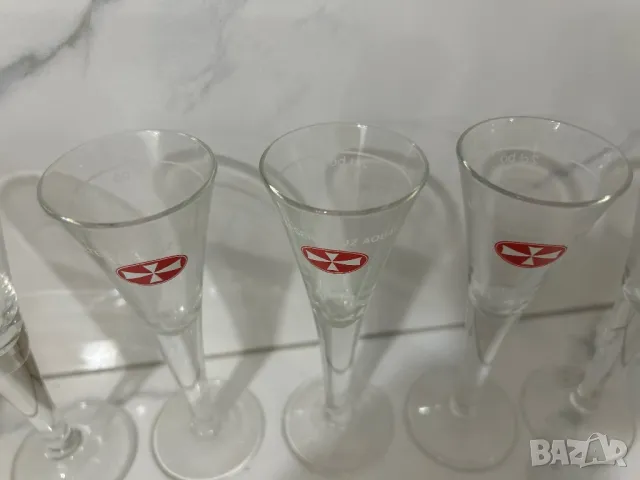 Danish Dansk Design Set от 6 чаши за ликьор/шот - Malteser Aquavit, снимка 2 - Антикварни и старинни предмети - 49216602