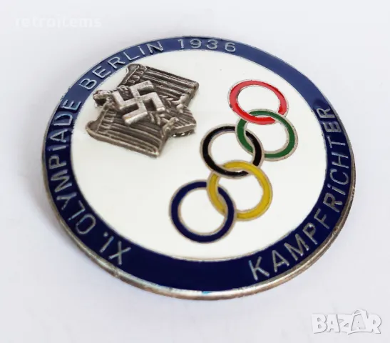 WW2 Емайлирани значки Олимпиада Берлин 1936, снимка 3 - Антикварни и старинни предмети - 49919447