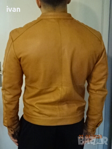 мъжко кожено яке, снимка 3 - Якета - 54288757