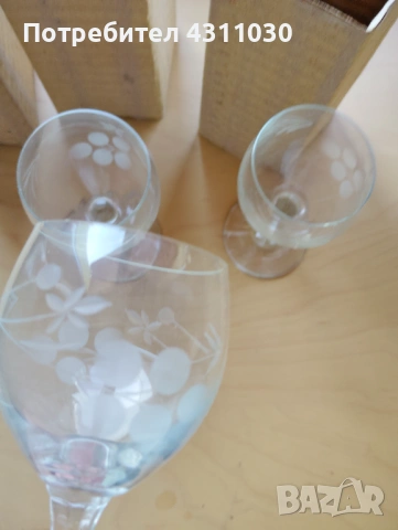 Нови чаши от калиево стъкло за вино и ракия по 12 бр.от вид, снимка 10 - Сервизи - 54199577