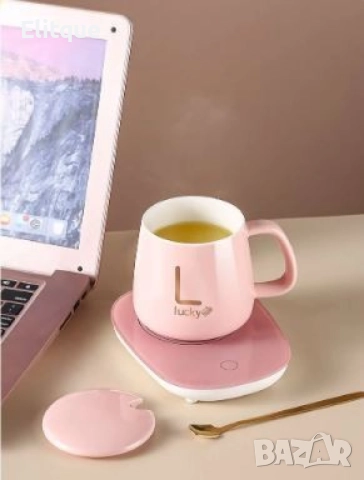 Нагревател за чаша/ Цвят: Бял, розов, зелен
