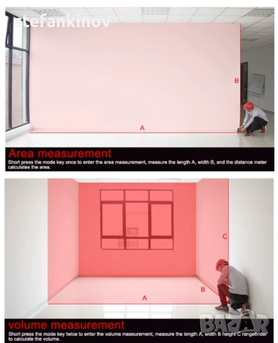 Лазерна ролетка 100м SNDWAY НОВ МОДЕЛ, снимка 10 - Измервателни инструменти - 31213286