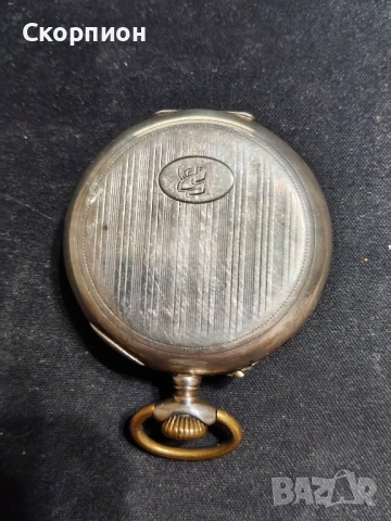 Швейцарски джобен часовник с посребрени капаци 1925г. - 10 РУБИНА, снимка 16 - Джобни - 48361931