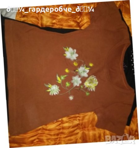 💛🍀💛Дамска нова красива блузка с бродерия от 100% памук!!!👌 С,М,Л💛🍀💛, снимка 1 - Тениски - 30413541