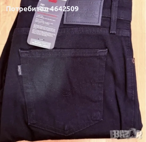 Оригинални Дамски Дънки Levi's Strauss Lot Skinny 721 Дънки Черни, снимка 5 - Дънки - 52425351