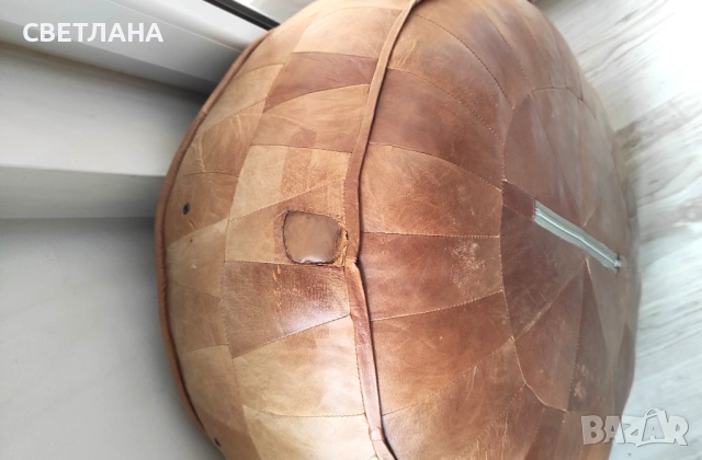 Кожен пуф,кожена табуретка, снимка 8 - Дивани и мека мебел - 54178562