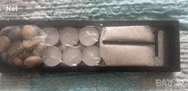 Комплект декорация миди, свещи, пясък