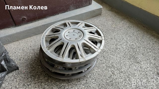 4 бр. джанти 5.5Jx14 ET 45 4x100 отвор 56,6 с зимни гуми (175/65/14) и тасове, снимка 2 - Гуми и джанти - 45091826