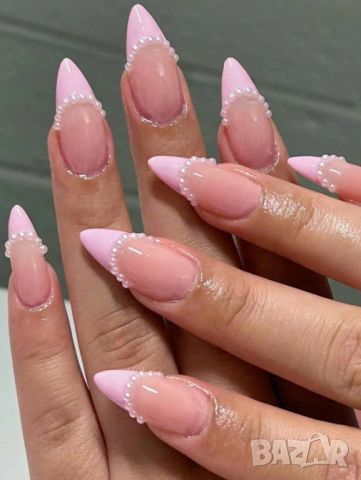 👑 💗Комплект Разкошни Press-on Изкуствени Нокти 24 броя 💋 КОД : nail1145💗 👑 💋 ➡️ 😱Уникалниииии, снимка 1 - Продукти за маникюр - 46494160