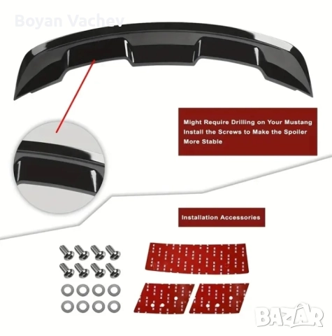 Заден спойлер за Ford Mustang 2015-2023г, снимка 3 - Аксесоари и консумативи - 51632855