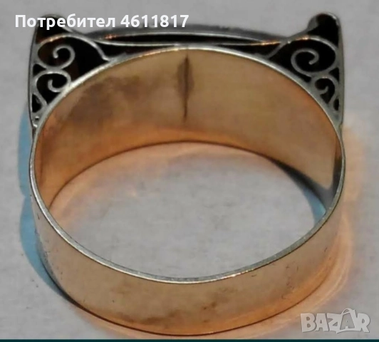 Стар златен пръстен с диаманти, снимка 9 - Пръстени - 52176793