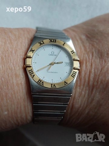 Omega Constellation Mens Watch-часовник Омега,машина кварц-корпус стомана и златна гривна 18к. злато, снимка 12 - Мъжки - 52503360