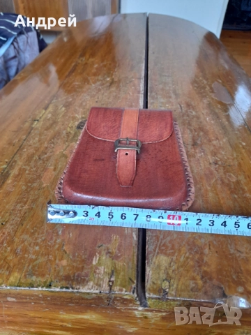 Стара кожена чантичка за колан #3, снимка 5 - Други ценни предмети - 52203960