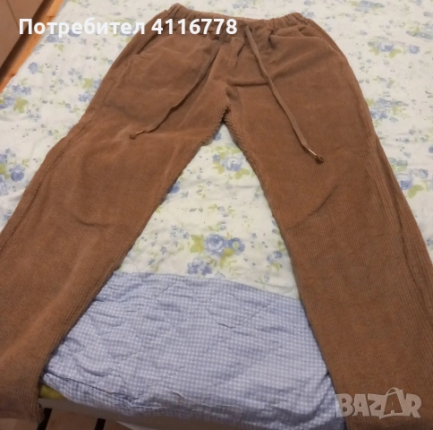 Дамски джинси от кадифе L размер, снимка 3 - Дънки - 53462183