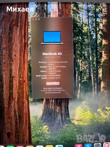 MacBook Air (Retina, 13-inch, 2020), снимка 3 - Лаптопи за работа - 53893117