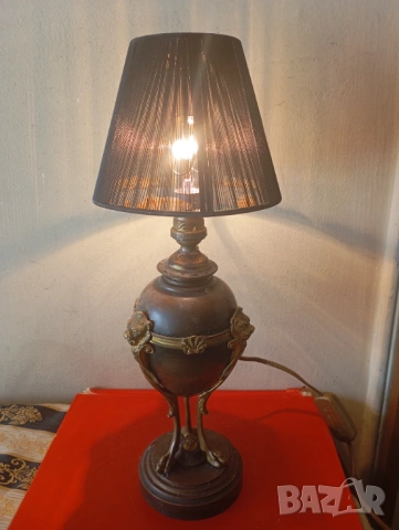 Стара настолна лампа, снимка 3 - Настолни лампи - 54154365