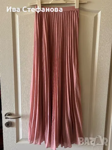 Нова елегантна дълга пепел от рози плисирана плисе пола 