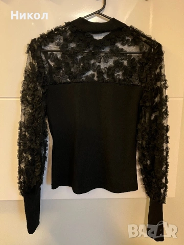 Дамска ефектна блуза (S р-р), снимка 2 - Блузи с дълъг ръкав и пуловери - 53452594