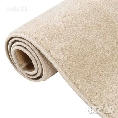 vidaXL Килим с къс косъм, 160x230 см, бежов(SKU:340333), снимка 4 - Килими - 49087660