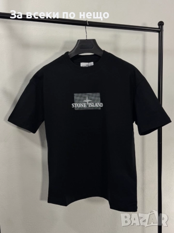 Stone Island Мъжка Черна Тениска👕Мъжка Блуза С Къс Ръкав Код V.B.40