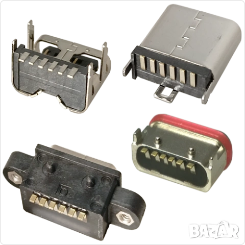 Букса конектор USB Type-C  6 pin , Waterproof IP67-IP68 panel mount