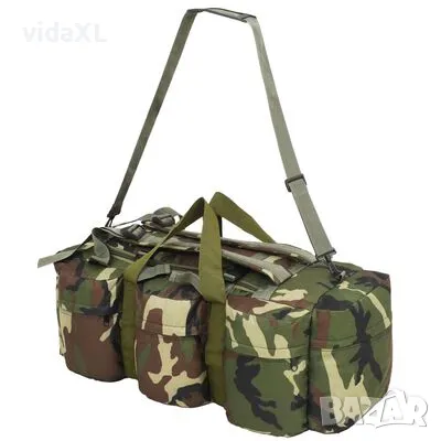 vidaXL 3-в-1 пътнически сак тип военен, 90 л, камуфлажен(SKU:91389), снимка 4 - Други - 49233027