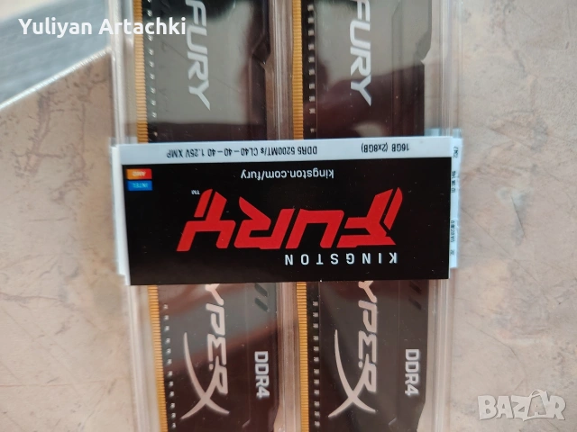 РАМ памет 2х8 ГБ Fury Hyper, снимка 2 - RAM памет - 53733144