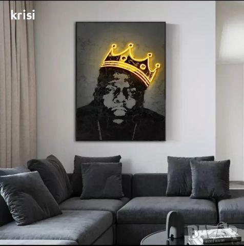 Картина  Biggie’s Crown (без рамка) 60х90см, снимка 2 - Картини - 45472609