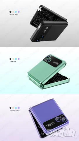  4 SIM карти! СГЪВАЕМ Телефон SERVO  iP15 Flip 4 SIM Card  , снимка 5 - Телефони с две сим карти - 49816673