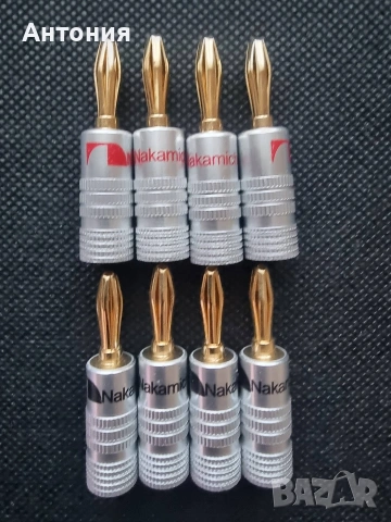 Позлатени банан–щекери за тонколони Nakamichi 8 бр. 