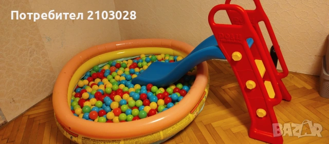 Пързалка DOLU + топки за басейн