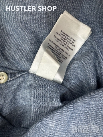 Мъжка дънкова риза RALPH LAUREN. Размер L, снимка 7 - Ризи - 54150065