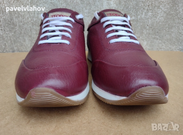 Кожени обувки TEODOR - нови, цвят бордо, 44 номер , снимка 4 - Спортно елегантни обувки - 54078239