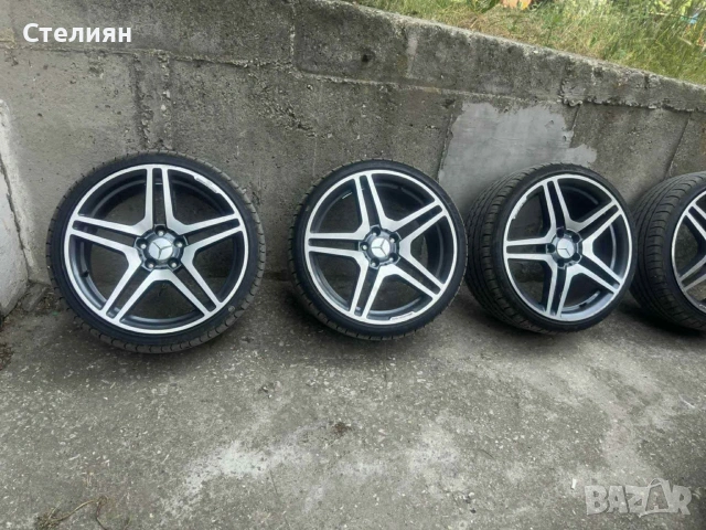 Алуминиеви джанти AMG 19 5x112 с летни гуми, снимка 6 - Гуми и джанти - 53052740