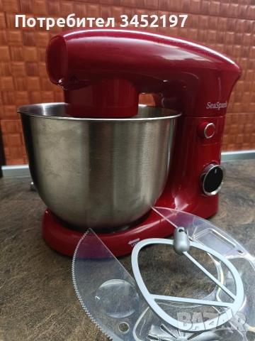 планетарен миксер с иноксова купа с 10 скорости и приставки