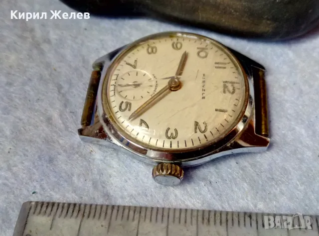 KIENZLE ANTIMAGNETIK MADE in GERMANY Стар РЯДЪК МОДЕЛ МЕХАНИЧЕН РЪЧЕН НЕМСКИ ЧАСОВНИК РАБОТЕЩ 49575, снимка 5 - Антикварни и старинни предмети - 48443990