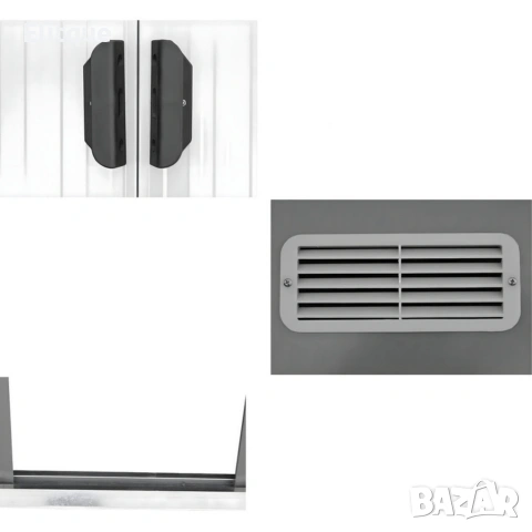 Метална градинска къща за инструменти с вентилация и заключване, снимка 9 - Градински мебели, декорация  - 53120445