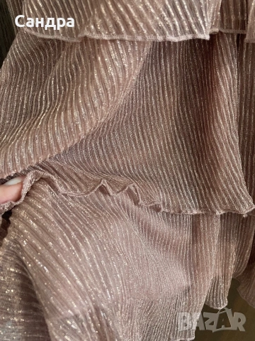 Пепелно розова рокля, снимка 2 - Рокли - 54250971