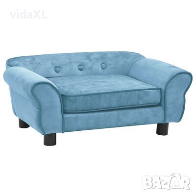 vidaXL Кучешки диван, тюркоаз, 72x45x30 см, плюш(SKU:171043