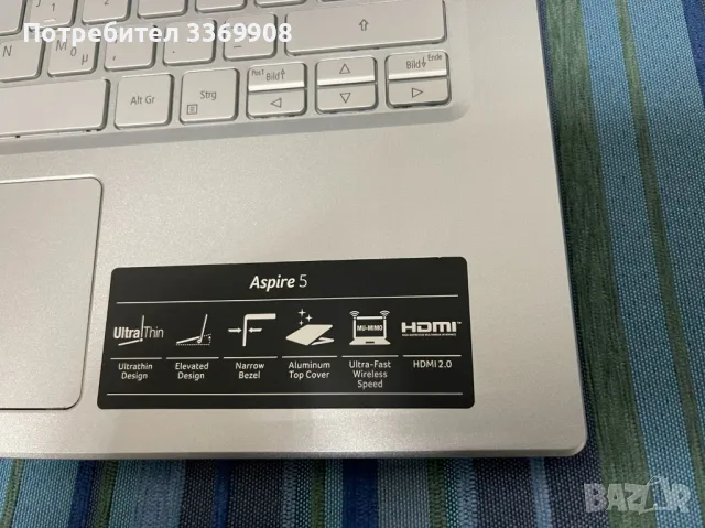 Продавам нов Acer Aspire 5, снимка 2 - Лаптопи за дома - 47195912