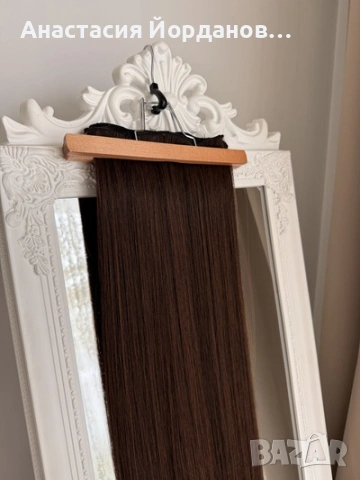 ЕКСТЕНШЪН ТРЕСА КЕСТЕНЯВ, снимка 2 - Аксесоари за коса - 53792495