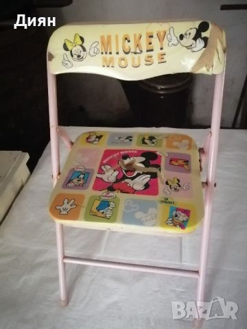 Детско Метално сгъваемо столче Мики Маус , снимка 1 - Столове - 45748884