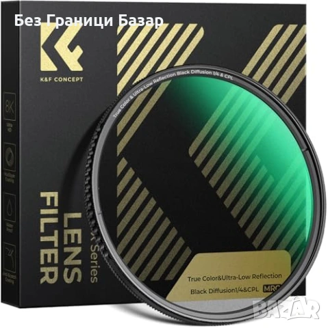 Нов филтър 72mm CPL поляризатор + Black Diffusion Mist 28 слоя нано покритие