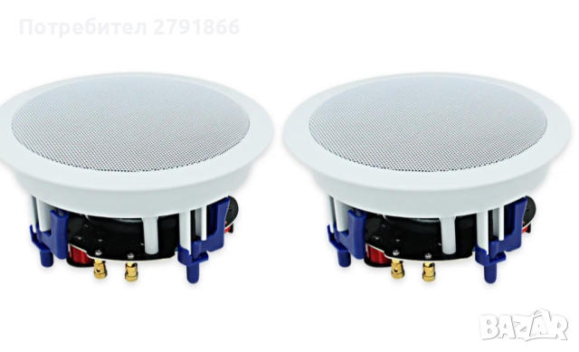 Herdio 5.25" таванни високоговорители 300 вата, 2-лентови за перфектен звук 2 броя комплект нови