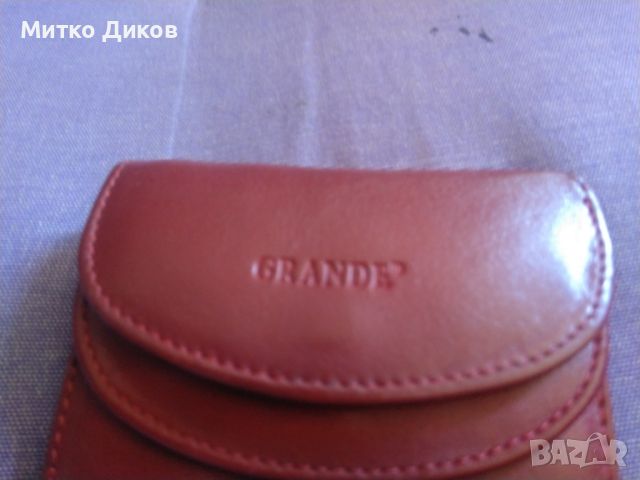 Гранде малко марково портмоне естествена кожа 90х72мм, снимка 3 - Портфейли, портмонета - 45083020