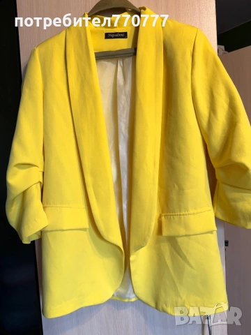 Жълто стилна сако напудрени, снимка 4 - Сака - 54076265