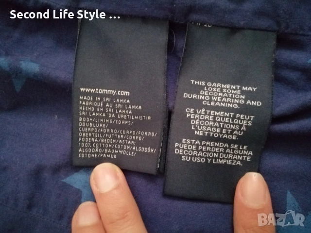 Tommy Hilfiger оригинално дамско преходно яке с колан и пайети р-р M, снимка 10 - Якета - 53816172